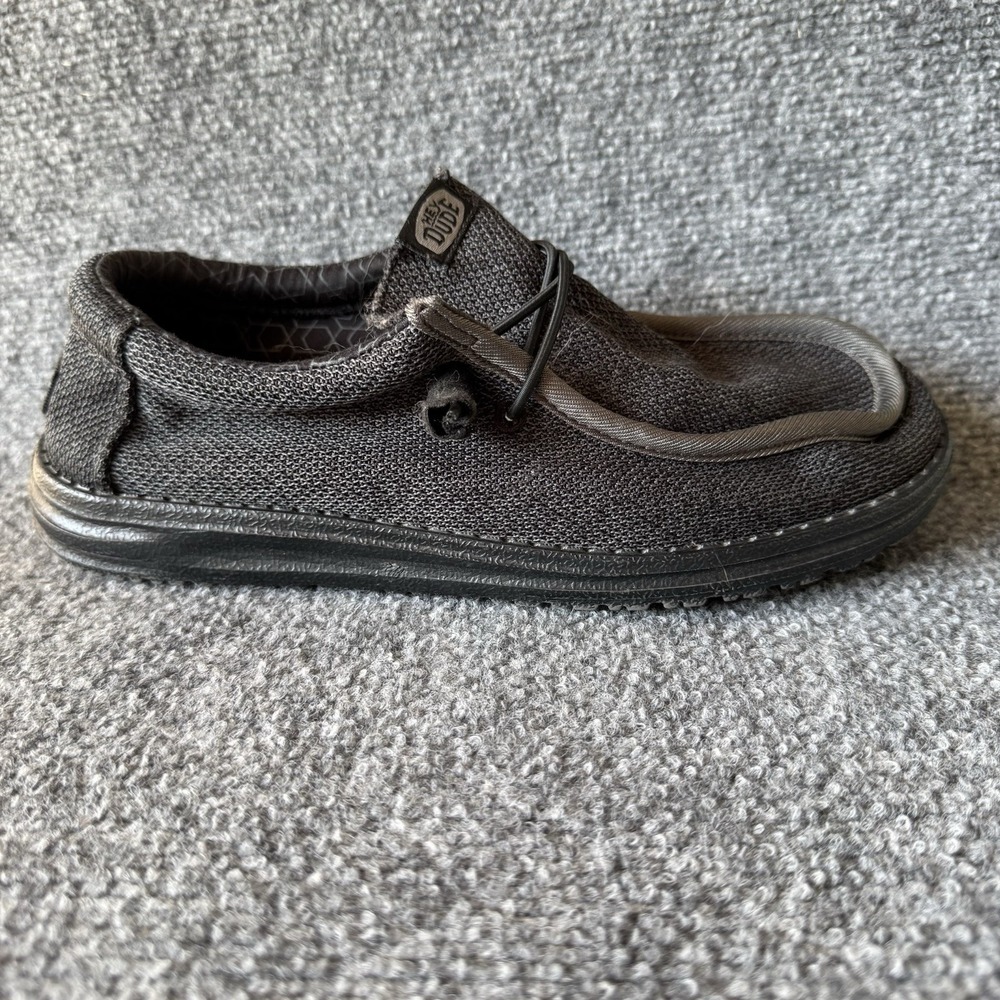 HEYDUDE Wally Sox Micro Total Black Comfortable Slip on Shoes Mens 7